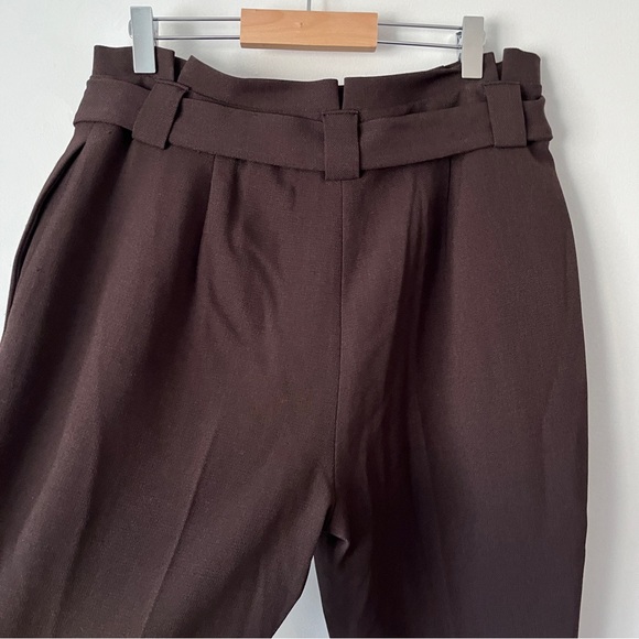 NWOT Calvin Klein Brown Paper Bag Waist Dress Pants- size 6 👚 - Picture 4 of 6